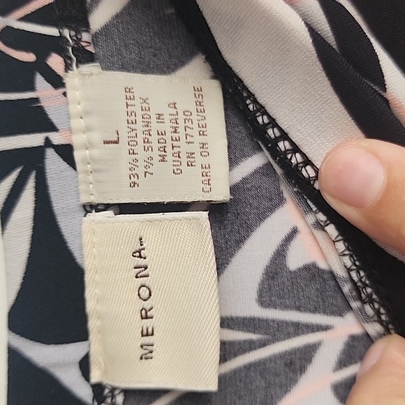 Merona Black and Pink Patterned Skirt - Picture 3 of 4